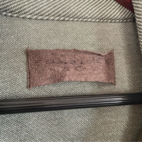 Comstock & Co 1/4 Zip Pullover Mock Neck Green White Sz Large - Picture 9 of 12